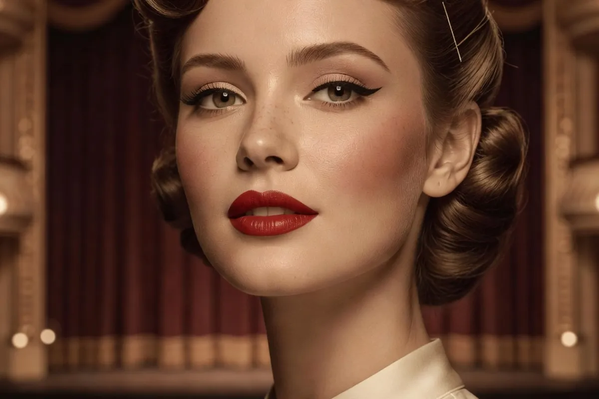 Portrait vintage d'une candidate de concours de beauté des annees 1950