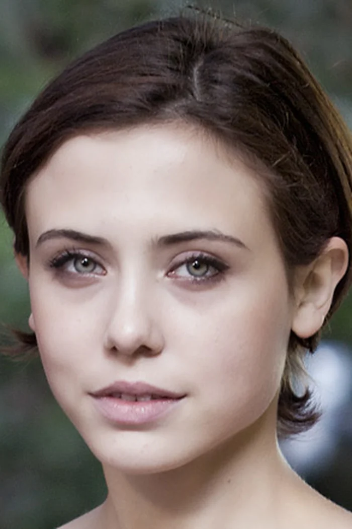 Leila Ismailava, présentatrice et mannequin biélorusse née à Minsk, portrait au regard clair sur fond de verdure