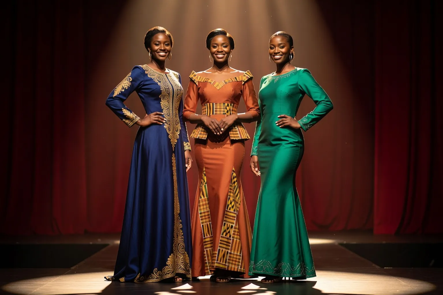 Collage évoquant les scènes mode et beauté émergentes d'Éthiopie, du Kenya et du Sénégal